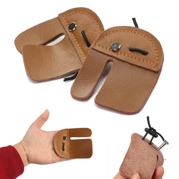 

Archery Genuine Leather Protective Gear Mediterranean Finger Guard Three-finger Pure Handmade More Style Two Layers Of Cowhide