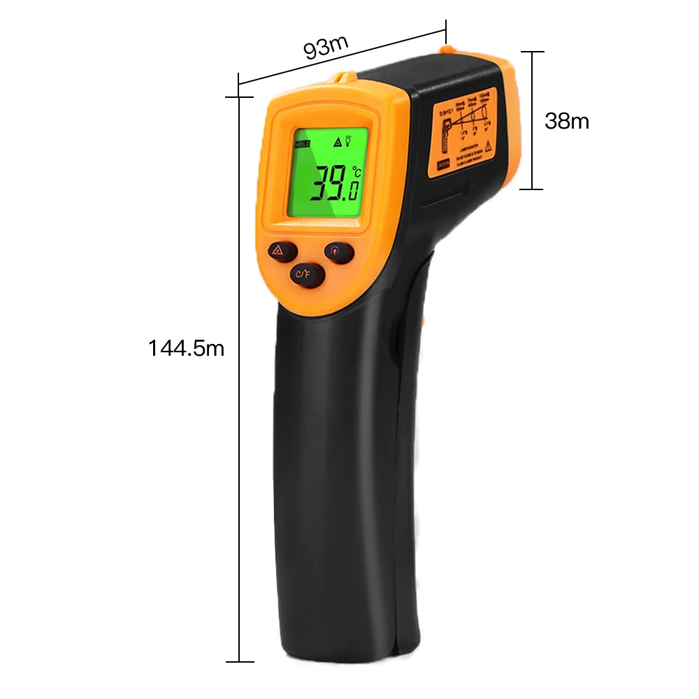 Vastar-50 до 600 Бесконтактный лазерный ЖК-дисплей ИК инфракрасный цифровой C/F выбор поверхностный термометр пирометр Imag