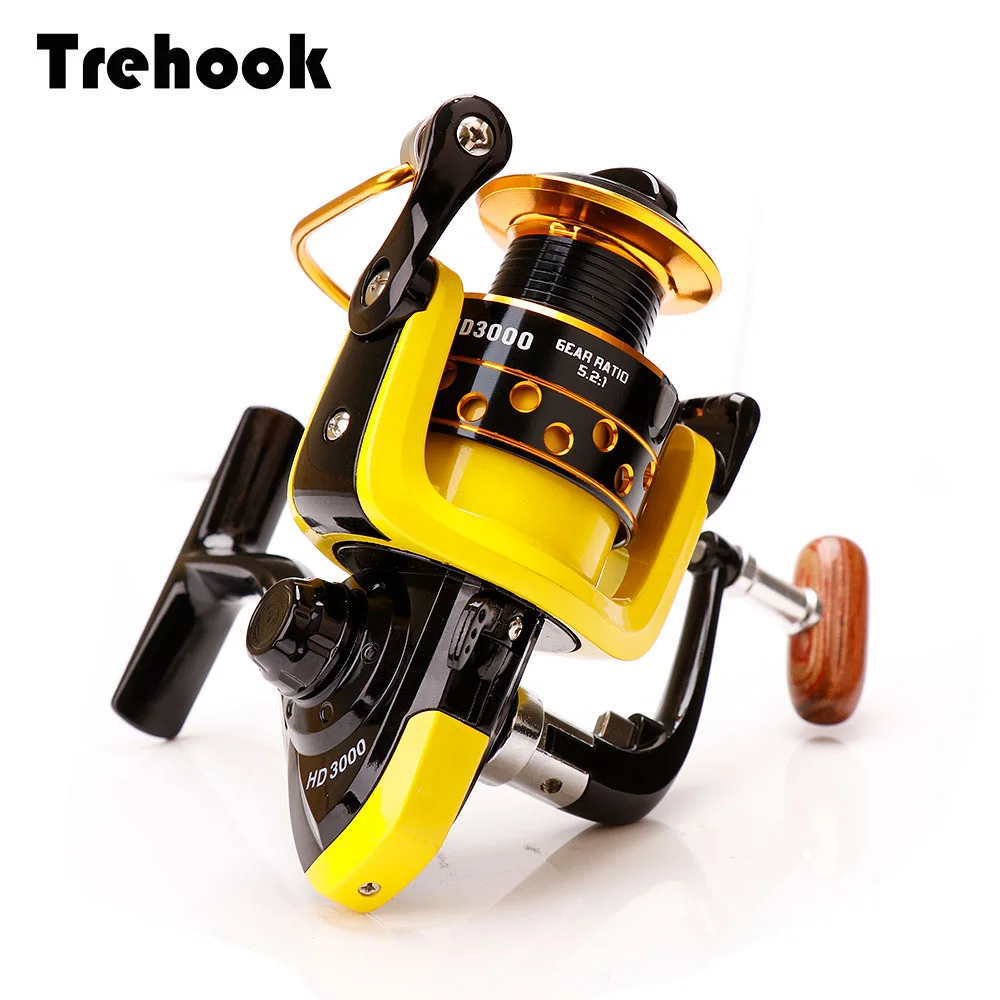 TREHOOK 5 2: 1 Антикоррозийная спиннинговая катушка рыболовные аксессуары HD1000 ~ 6000 12BB
