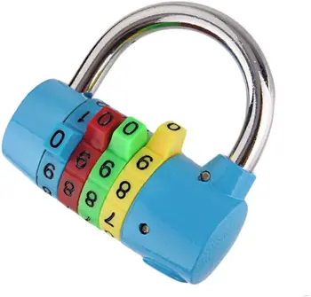 

Cute Padlocks 4-digit Padlock Gym Password Anti-theft Wardrobe Lock Luggage Lock Combination Lock Lock and Key U Lock