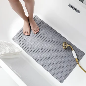 

38x70cm New Non-slip Bathroom Mat Safety Shower Bath Mat PVC 87 Suction Cups At The Bottom Pad Bathroom Carpet Bath Mat