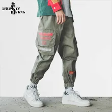 Мужские брюки карго по щиколотку модные хипстерские универсальные Джокер Стиль хип-хоп Уличная цвет однотонные брюки в стиле Харадзюку Карманы Брюки