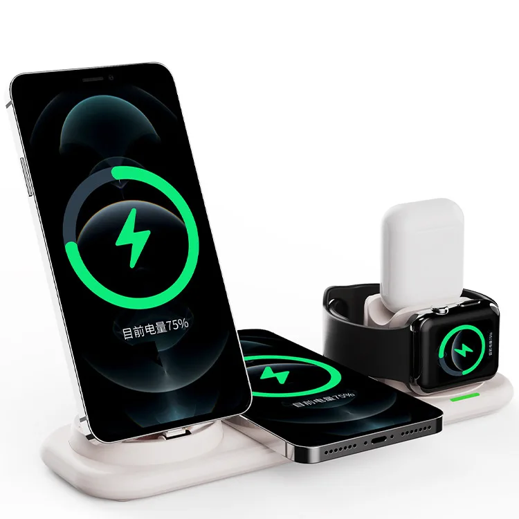 9 in 1 Fast Wireless Charger 10W for iPhone 12 11 Pro chargers Qi Fast Wireless Charging for Samsung Xiaomi HuaWei Apple Watch wireless charging stand Wireless Chargers