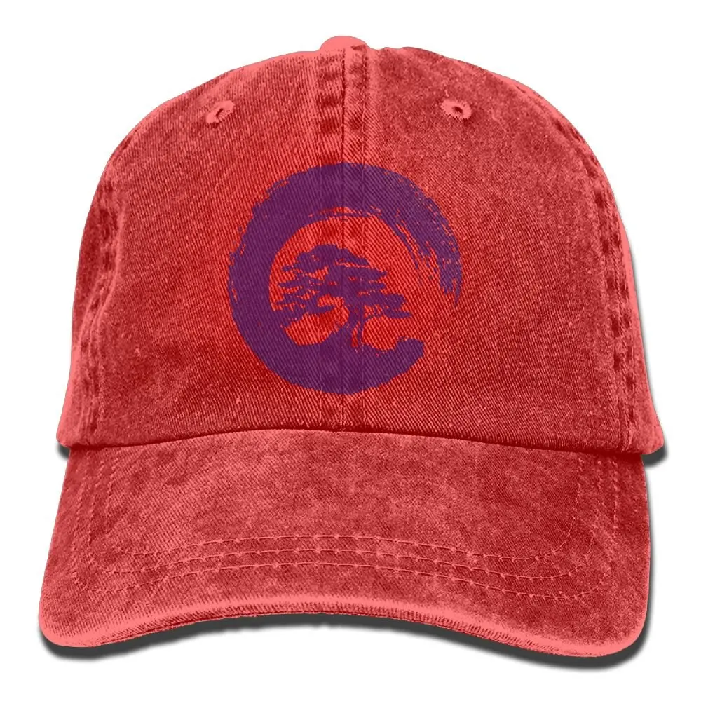 Бонсай дерево японская каллиграфия круг буддизм дзен 0 унисекс бейсболка хлопок деним Регулируемая охотничья Кепка для мужчин и женщин