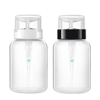 

2pcs 200ml Nail Polish Water Cleaning Liquid Travel Portable Sub-Bottle With Lock Pressing Bottle