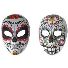 2Pcs Tag der Toten Cosplay Maske Kostüm Maske Partei Maske Streich Maske für Party Urlaub Festivals Dekoration