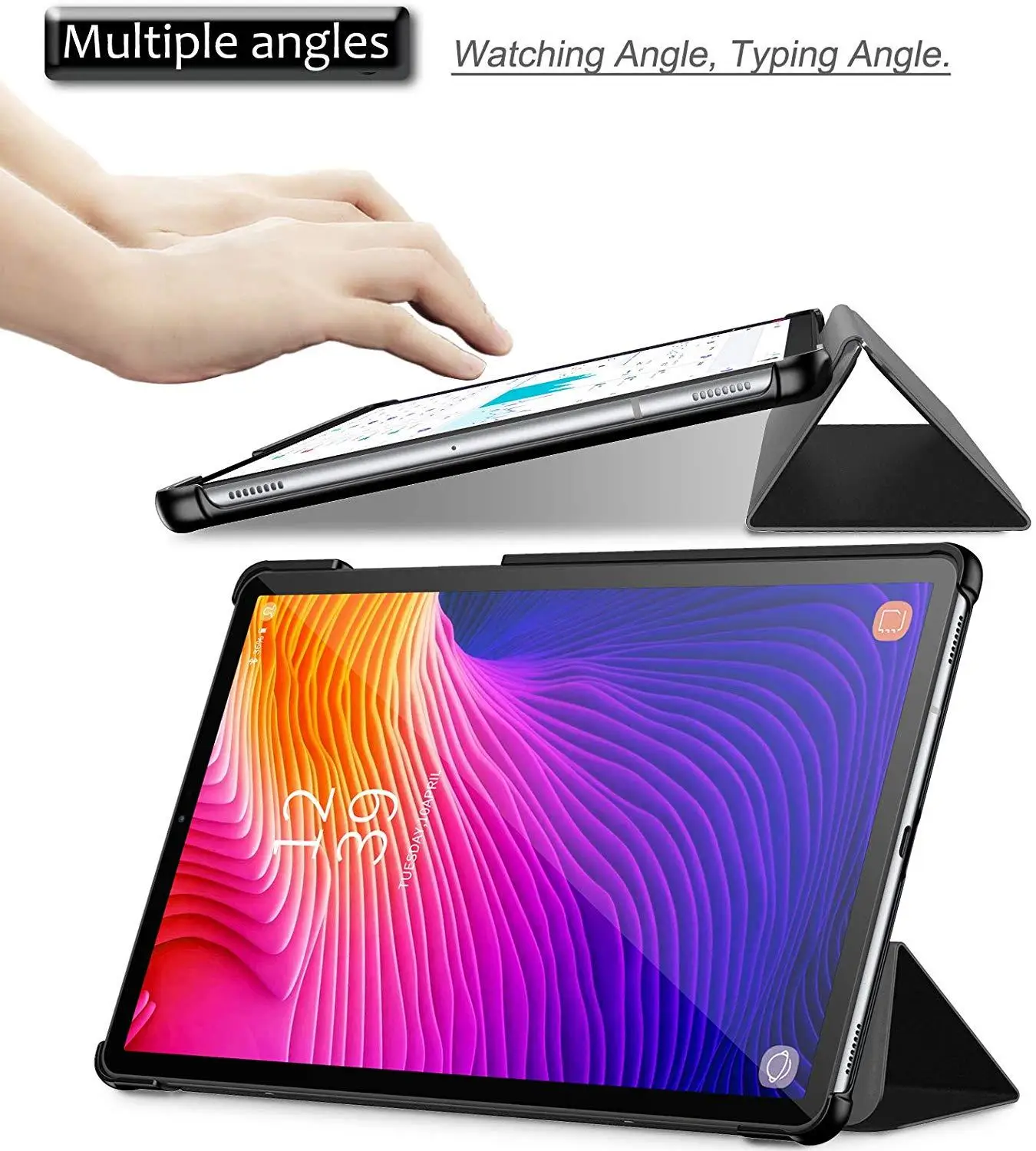 Case for Samsung Galaxy Tab S5e 2019, Shell Trifold Stand Cover with Auto Wake & Sleep for Galaxy Tab S5e SM-T720/SM-T725 2019