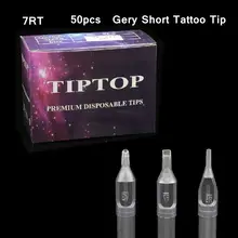 50 шт., новые наконечники для татуировки, 50 шт., пластиковые насадки для татуировок, одноразовые наконечники для татуировок Gery, короткие наконечники для татуировок, наконечники для труб, круглые принадлежности, 7RT
