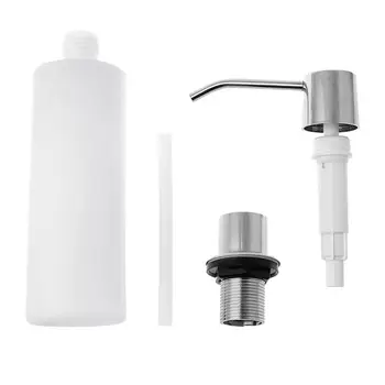 

300ml Soap Dispenser Built-In Installation Lotion Pump Liquid Detergent Storage Bottle Plastic Sanitizer Container