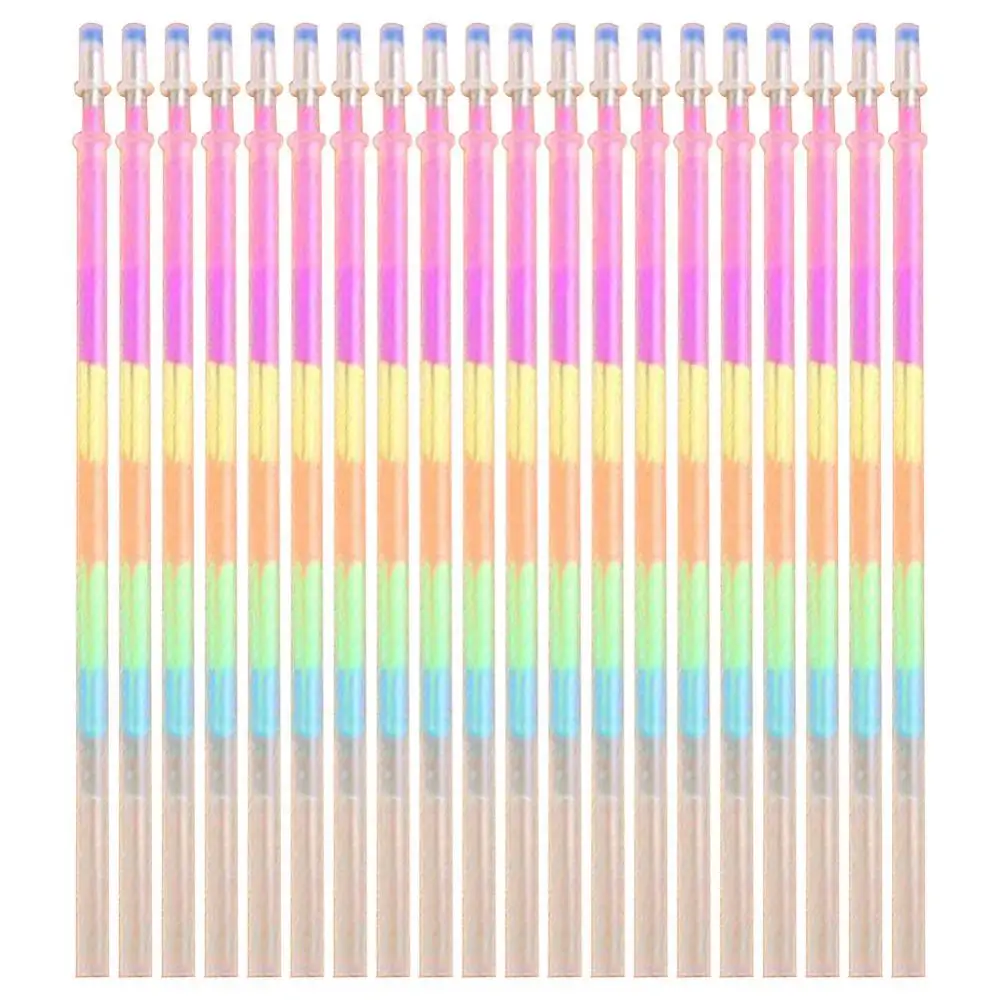20Pcs 0.5mm Gel Pen Refills Multicolor Rainbow Highlighters Drawing Painting Marker Office School Supplies Pens | Канцтовары для