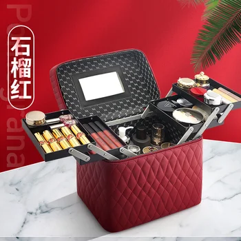 

Professional Cosmetic Bag Organizer Women Travel Make Up Cases Large Capacity Cosmetics Suitcases For Makeup Fashion Beauty Case