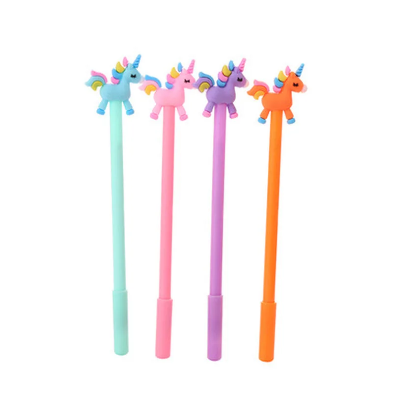 

100pcs/set Unicorn Gel Pen 0.5mm Kawaii Pen Stationery Stationery Cute Pens Novelty Cute Signing Pen Kawaii School Supplies