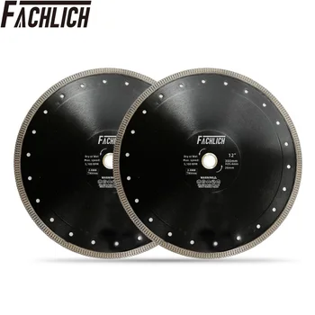 

FACHLICH 2pcs Diamond Superthin Tile Saw Blade for Marble Tile Ceramic Porcelain X Mesh Turbo Cutting Disc Dia 300mm/12"