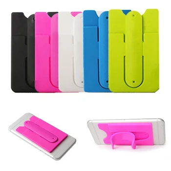 

Back Cover Card Pouch Case Stand Holder sent random 9.5*5.5*0.4cm Colorful Adhesive Sticker Silicone Cellphone