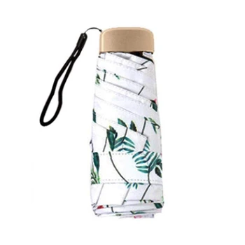 

Ultra-Light Sun Umbrella Sunshade, Mini Flat Five Fold Umbrella, Dual Usage Sunsn Pocket Umbrella For Backpack Or Purse For