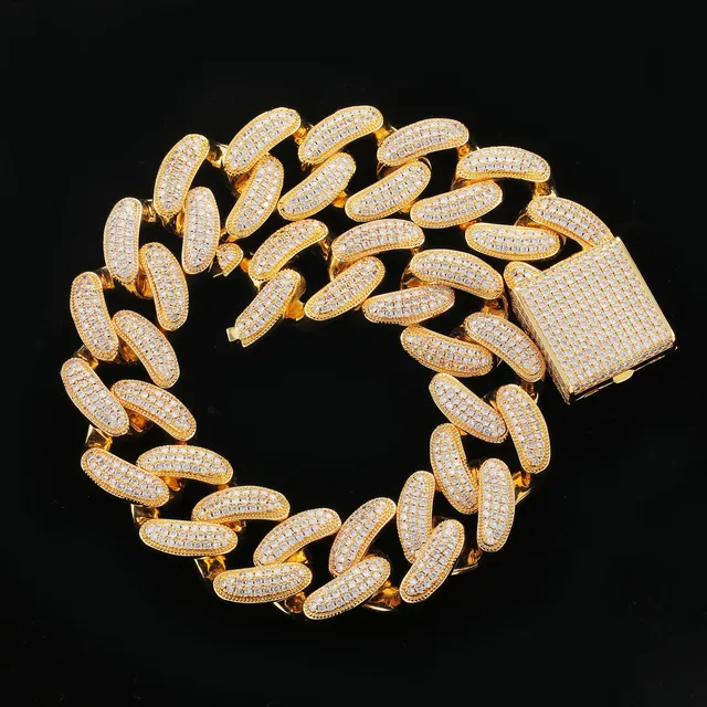 Drip Letter Miami Cuban Link Chain Real 