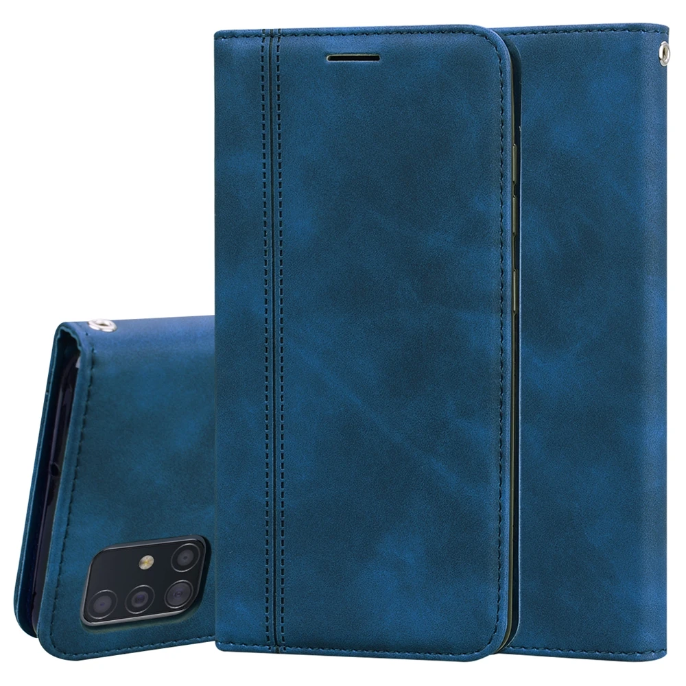 Чехол-книжка A51 A71 для etui Samsung A01 A11 A21 A31 A41 Роскошный чехол-бумажник из
