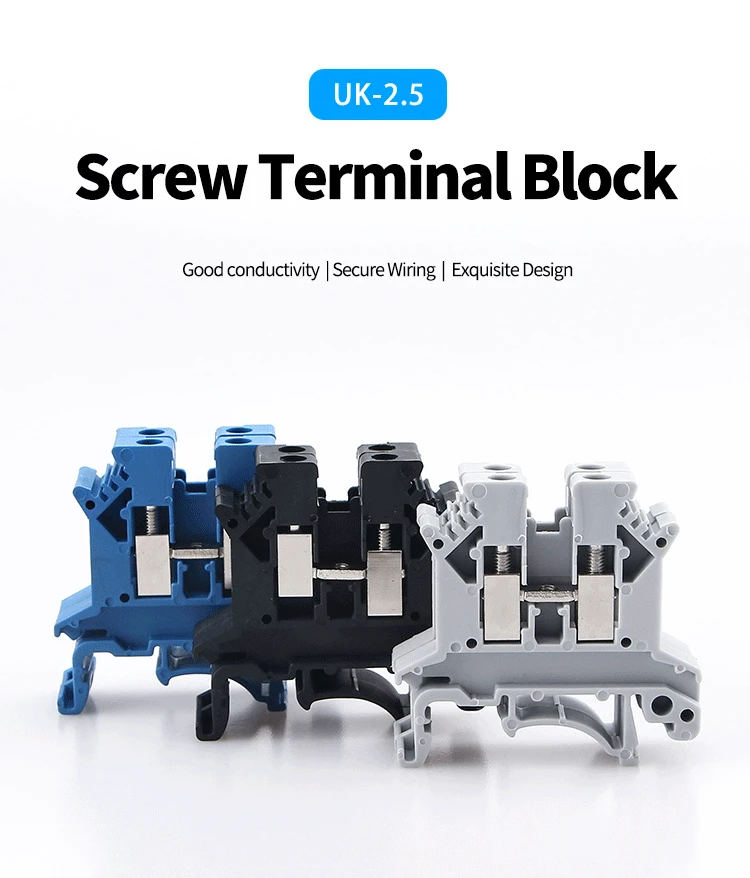 10Pcs Din Rail Terminal Block UK-2.5B Wire Electrical Conductor Universal Connector Screw Connection Terminal Strip Block UK2.5 10Pcs Din Rail Terminal Block UK-2.5B Wire Electrical Conductor Universal Connector Screw Connection Terminal Strip Block UK2.5