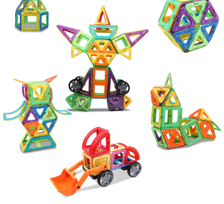 Conjunto de Construção Educativos para Crianças Bolsa Grátis Tamanho Grande Designer Magnético Modelo & Construção Brinquedo Ímãs Blocos Magnéticos Brinquedos 16 High Quality Brinquedos e hobbies