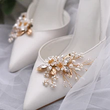 2pcs High Heel Shoes for Women Clips Flower Rhinestone High Heel Shoe Decoration Women Shoe Wedding Bridal Shoe Accessories