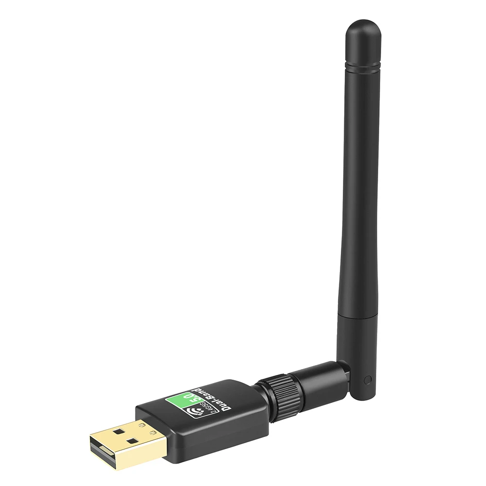 2 in 1 USB WiFi Bluetooth Adapter Dual Frequency 2.4/5.8GHz Wireless Wifi Dongle 600Mbps 802.11AC Ethernet Network Card | Компьютеры и