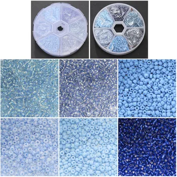 

Wholesale 2mm Czech Glass Seed Beads Belt Box Set Charm Seedbeads Rondelle Spacer Beads For DIY Bracelet Necklace Jewelry Making