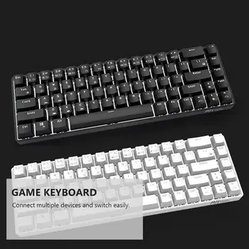 

RK855 Wireless Bluetooth Dual Mode Mechanical Gaming Keyboard 68 Keys Portable Keyboard for Game Player Home Office Computer