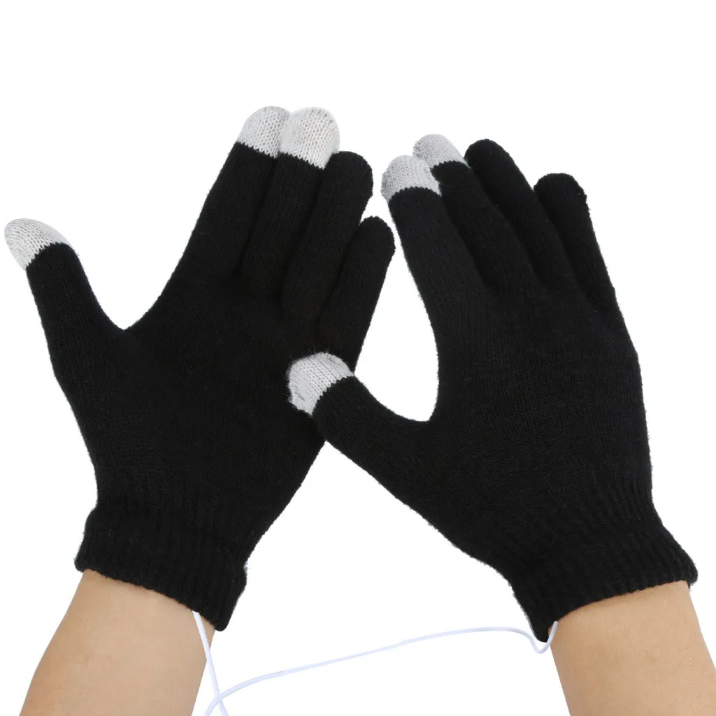 2022 Winter Electric Heating Gloves Unisex Thermal USB Heated Gloves Heating Warm Gloves Gants Hivers Femme Guantes Mittens driving gloves men