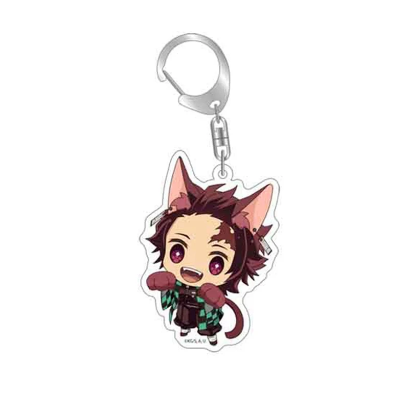Аниме Demon Slayer Kimetsu No Yaiba брелок Kamado Tanjirou Nezuko Agatsuma Zenitsu Rengoku Kyoujurou милый акриловый подарок