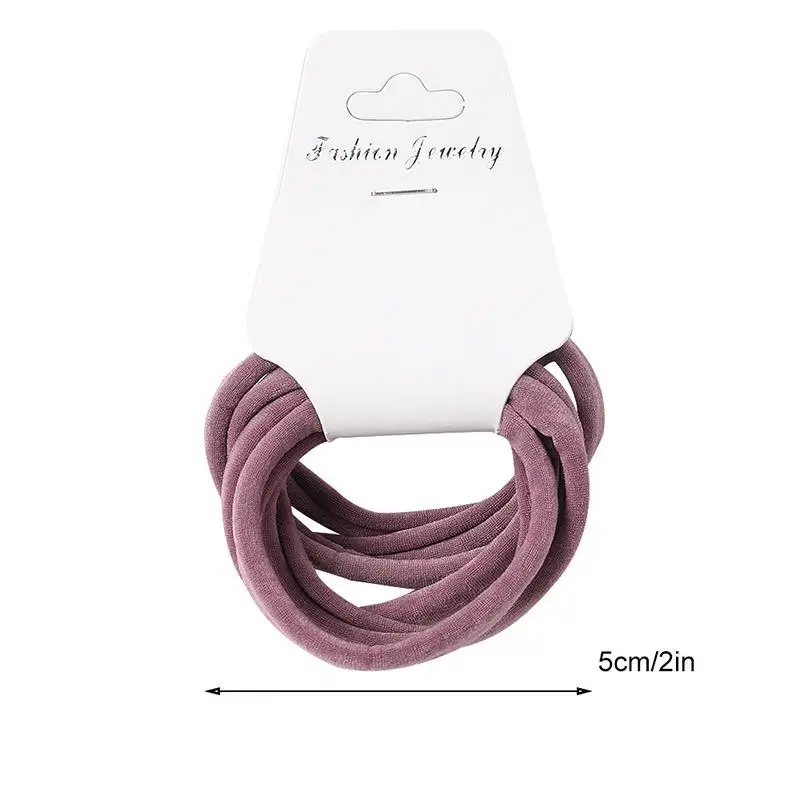 hair accessories for brides 6 PCS Solid Color Basic Elastic Hair Bands For Girls Pink Tie Gum Scrunchie Ring Rubber Bands 2021 Hair Accessories Set head scarf bandana