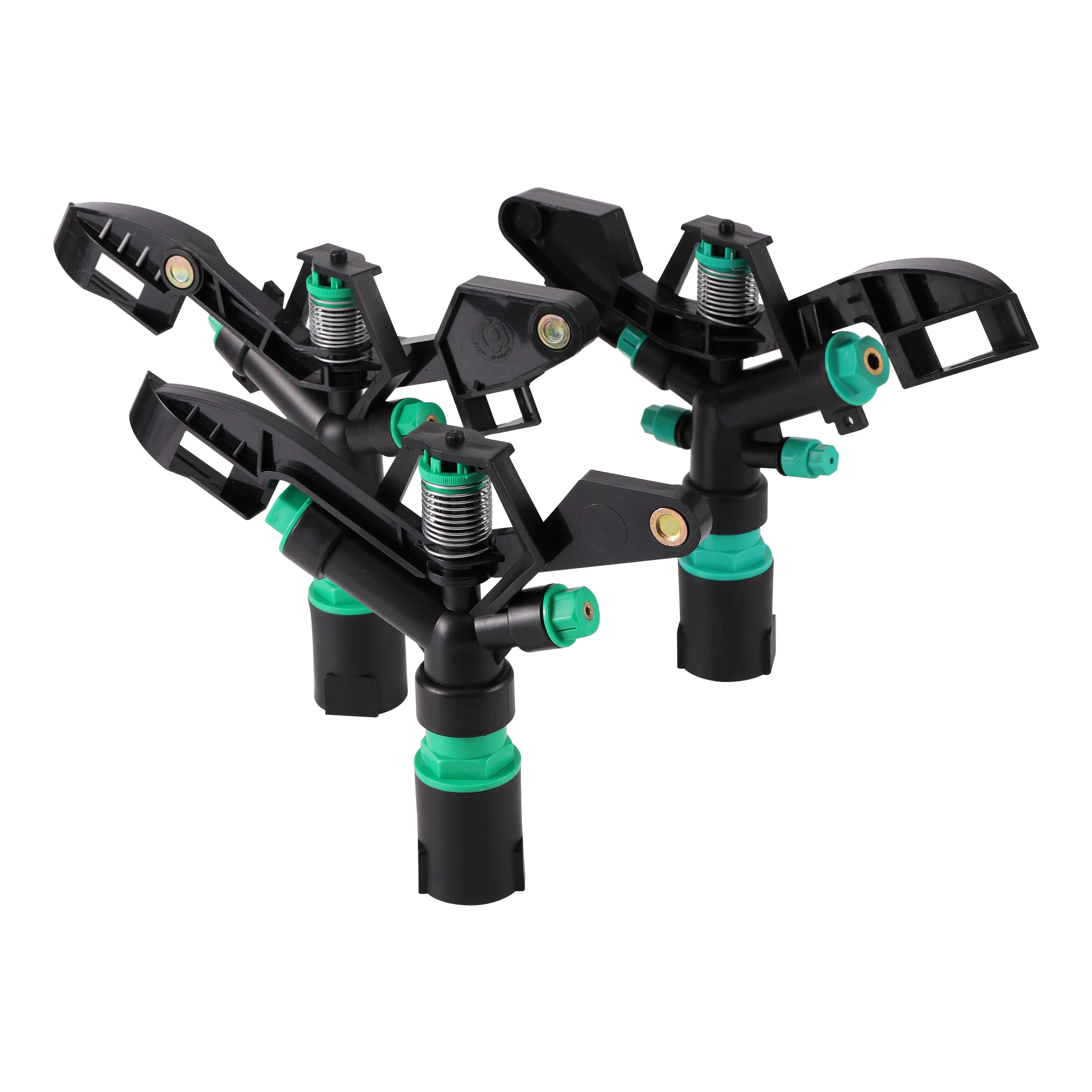 1inch Female Thread 360° 2/3/4 Nozzles Sprinkler Gun Big Spray Garden