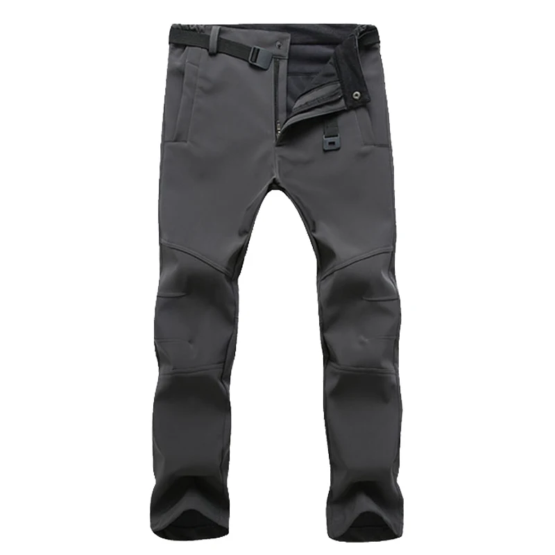 Kaufen Stretch Wasserdicht Casual Hosen Männer Winter Warme Fleece Shark Haut Lange Hosen Jogginghose männer Taktische Armee Arbeit Hosen S 3XL