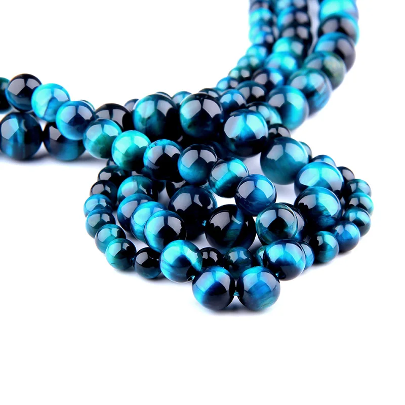 VINSWET натуральный драгоценный камень Королевский синий тигровый глаз круглые бусины 4 6 8 10 12 мм DIY браслет ожерелье для изготовления ювелирных изделий