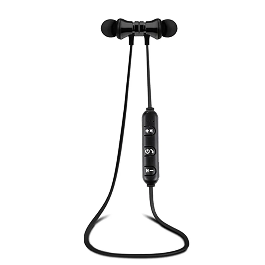 Black ROVTOP магнитные музыкальные Bluetooth наушники XT11 спортивные беговые беспроводные Bluetooth наушники с микрофоном для iPhone 8X7 Xiaomi huawei - Цвет: Black