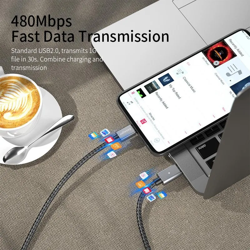 ABKT-Essager usb type C-USB C кабель 100 Вт PD QC Quick Charge 4,0 3,0 для P30 Redmi K20 Pro type-C USB кабель