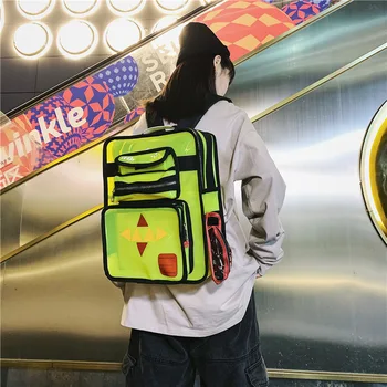 

2020 New Fashion Transparent PVC BACKPACK Large Capacity Personality Japanese Outdoor Travel Backbag B801