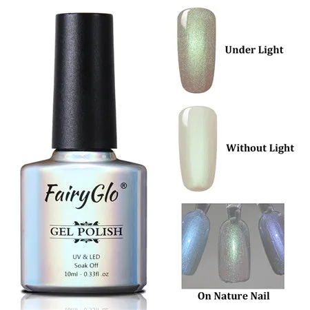 FairyGlo 10 мл Гель-лак для ногтей жемчужный Блестящий УФ-Гель-лак замачиваемый долговечный дизайн ногтей Гель-лак Гибридный лак - Цвет: 9505