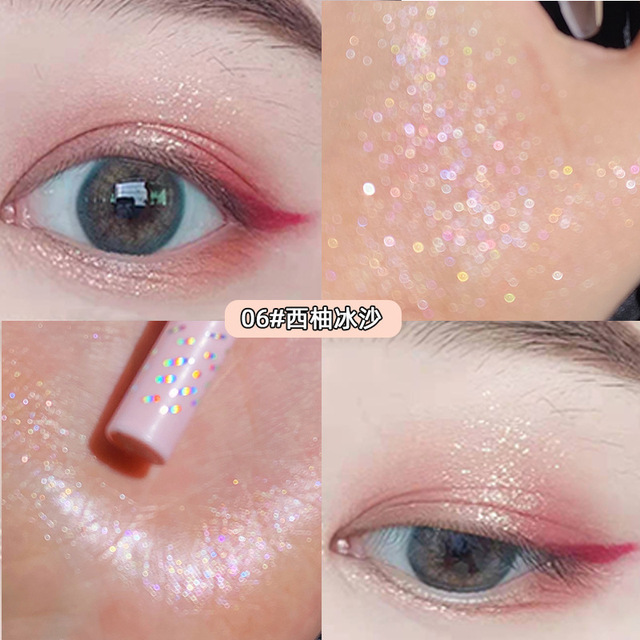 Diamond Eyeshadow Stick Face Makeup Highlighter Silkworm Pen Waterproof Long Lasting Rose Gold Champagne Eyeliner Pencil