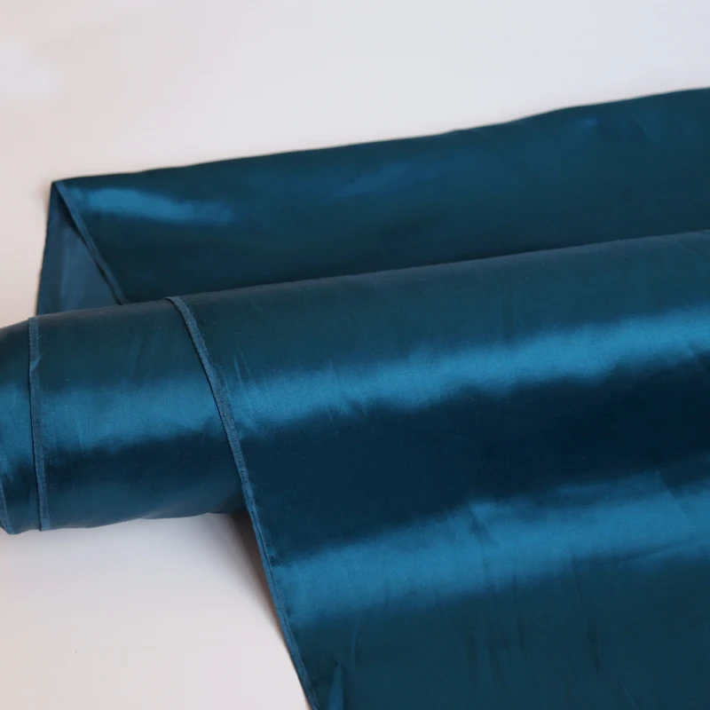 50 см* 112 см павлин синий бумажно-шелковая ткань мягкое свадебное платье материал атласная ткань шармёз(тонкий атлас) шарф пижамы швейная ткань