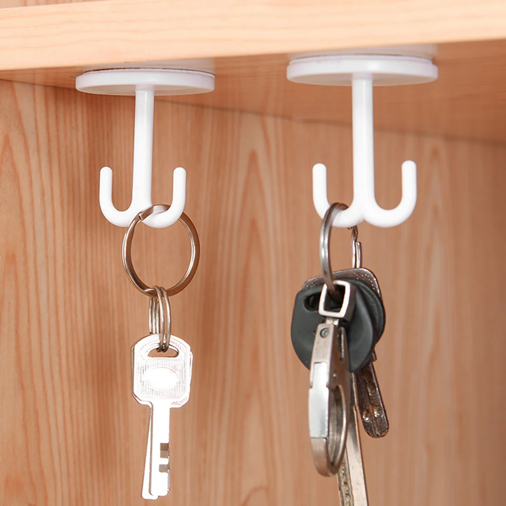 

Seamless Useful Load-bearing Hook Organizer Kitchen Wall Door Table Bottom Hook Cupboards Hanger Clothes Hooks