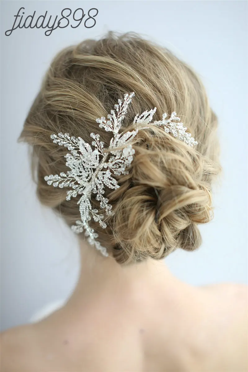 Luxury Handmade Crystal Hair Clip Wedding Hair Accessories Bride Headwear Bridal Accessories Wedding Hairpieces for Women