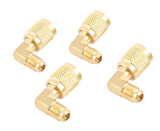 Adapter 5/16" Charging Hose Pump R410A Brass Refrigerant HVAC Mini Split Air Conditioners 1/4"