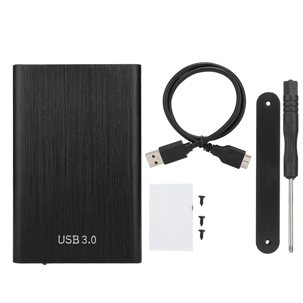 SOONHUA SATA USB 3,0 жесткий диск для ноутбука SSD корпус Внешний чехол для диска для ноутбука 2,5 дюймов Чехол для дисков с перегородкой и отверткой - Цвет: Черный