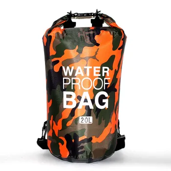 Outdoor Camouflage Waterproof Dry Bag Portable Rafting Diving Dry Bag Sack PVC Swimming Bags for