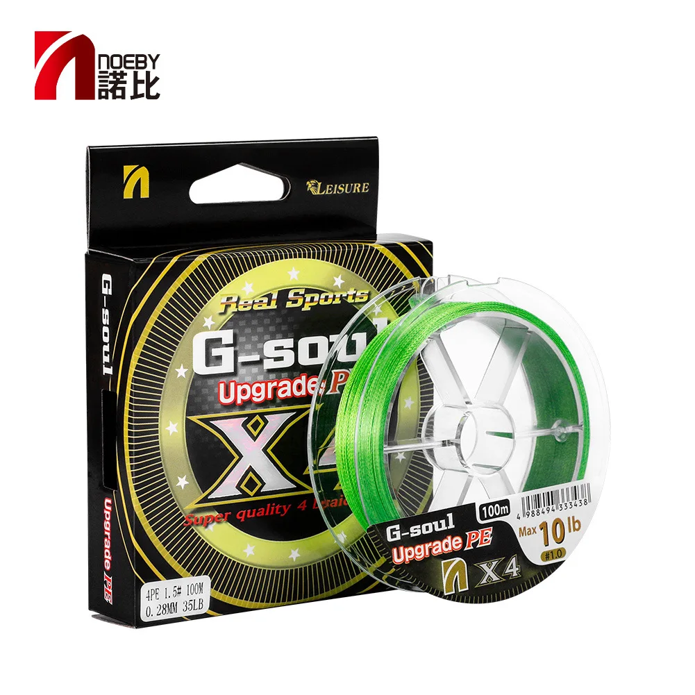 

NOEBY Upgrade G-soul x4 Strength PE Braided Fishing Line 4 Strand Multifilament Tresse 4 Brins Spining Line Sedal De Pesca