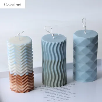 

Creative Shaped Cylindrical Silicone Candle Mold Soy Wax White Beeswax Paraffin Aromatherapy Candle DIY Candle Making Supplies