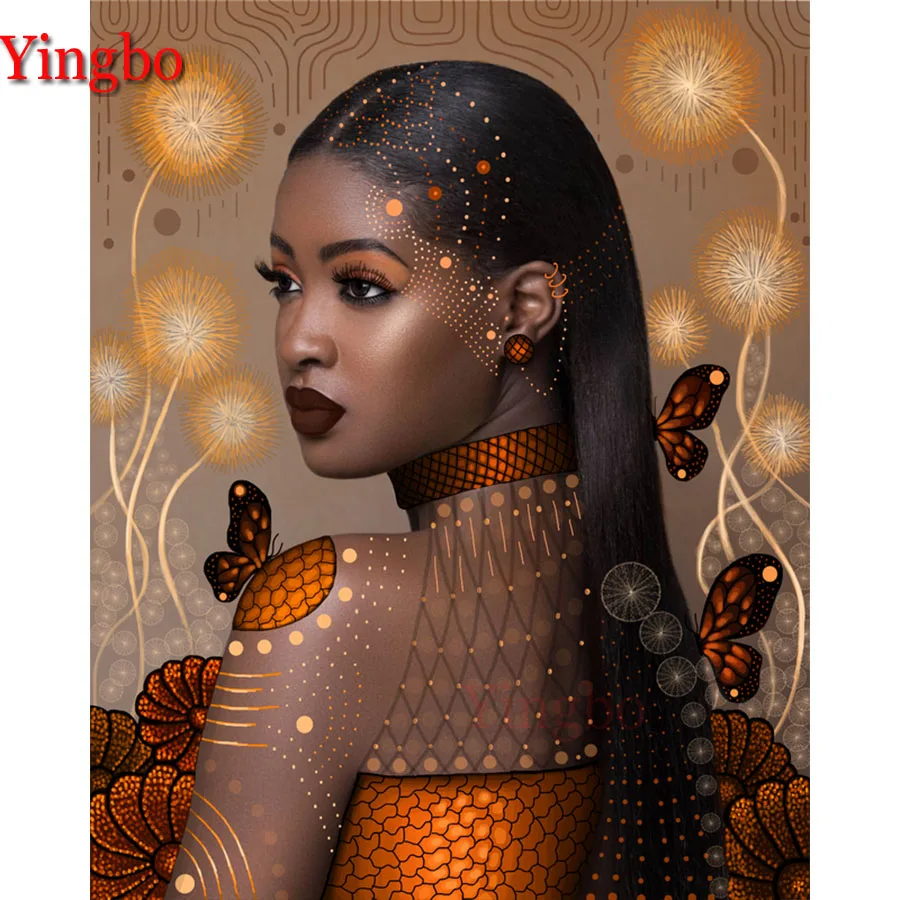Новинка африканская Женская 5d алмазная картина вышивка крестиком мозаика стразы