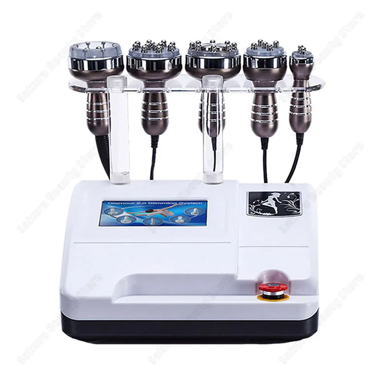 US $455.00 6 In 1 40K Ultrasonic Cavitation Vacuum 8 Pads Lipolaser Slimming Weight Lose Skin Rejuvenation Machine For SPA