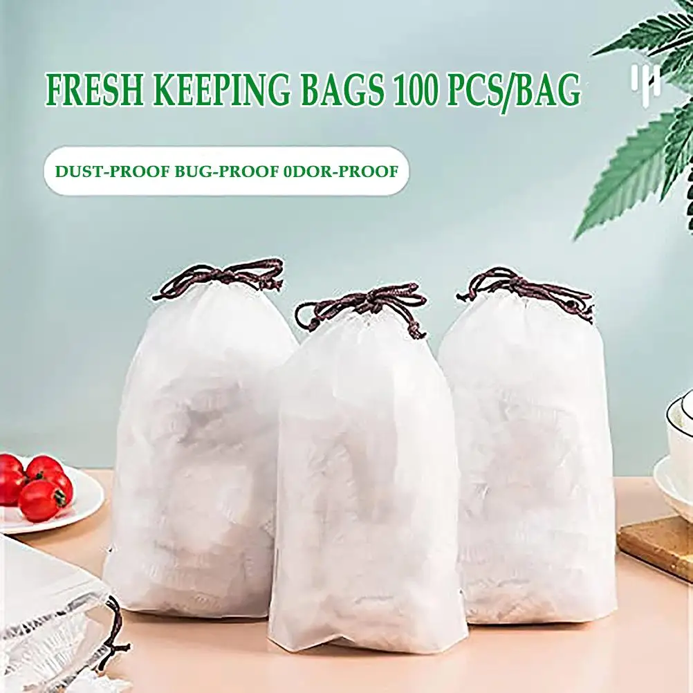 Fresh Keeping Bags Reusable Sealing Bags Food Cover Elastic Stretch Adjustable Bowl Lids Kitchen Wrap Seal Fresh Keeping Caps