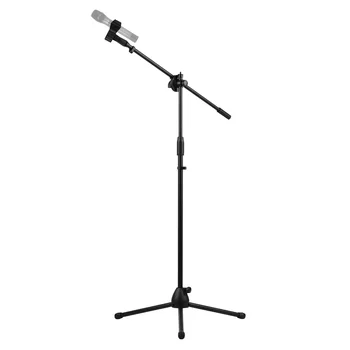 

140cm/4.6ft Adjustable Height Light Stand Durable Aluminum Alloy Floor Tripod Stand Kit with Mic Clip Photography Accessories